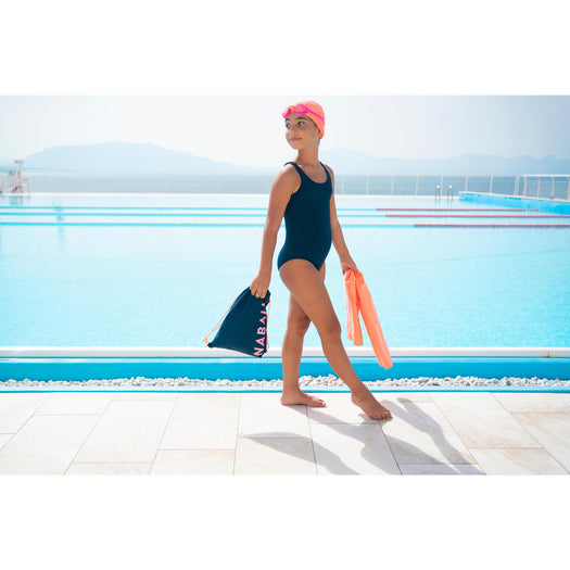 START 100 GIRL'S SWIMMING SET - NAVY CORAL (BAG TOWEL GOGGLES CAP SWIMSUIT), navy blue Image 3 of 4