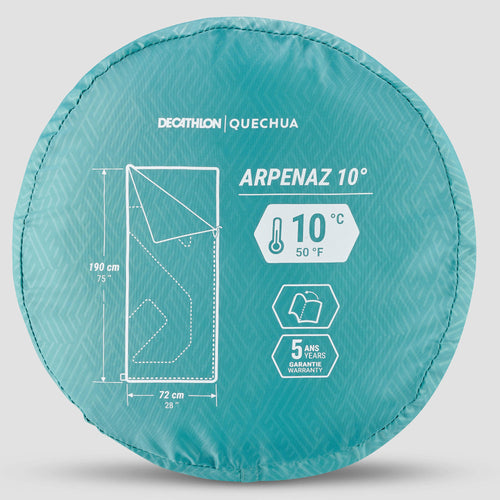 A photo of the Arpenaz 50° Camping Sleeping Bag in use