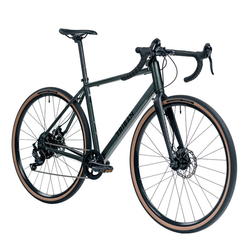 A photo of the Triban GRVL120 Gravel Bike in use