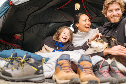 Quechua 2 Second Easy Fresh & Black Waterproof Pop Up Camping Tent 3 Person, iced coffee Image 5 of 5