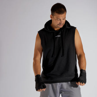 Boxing Hooded Tank Top - Black, Image of