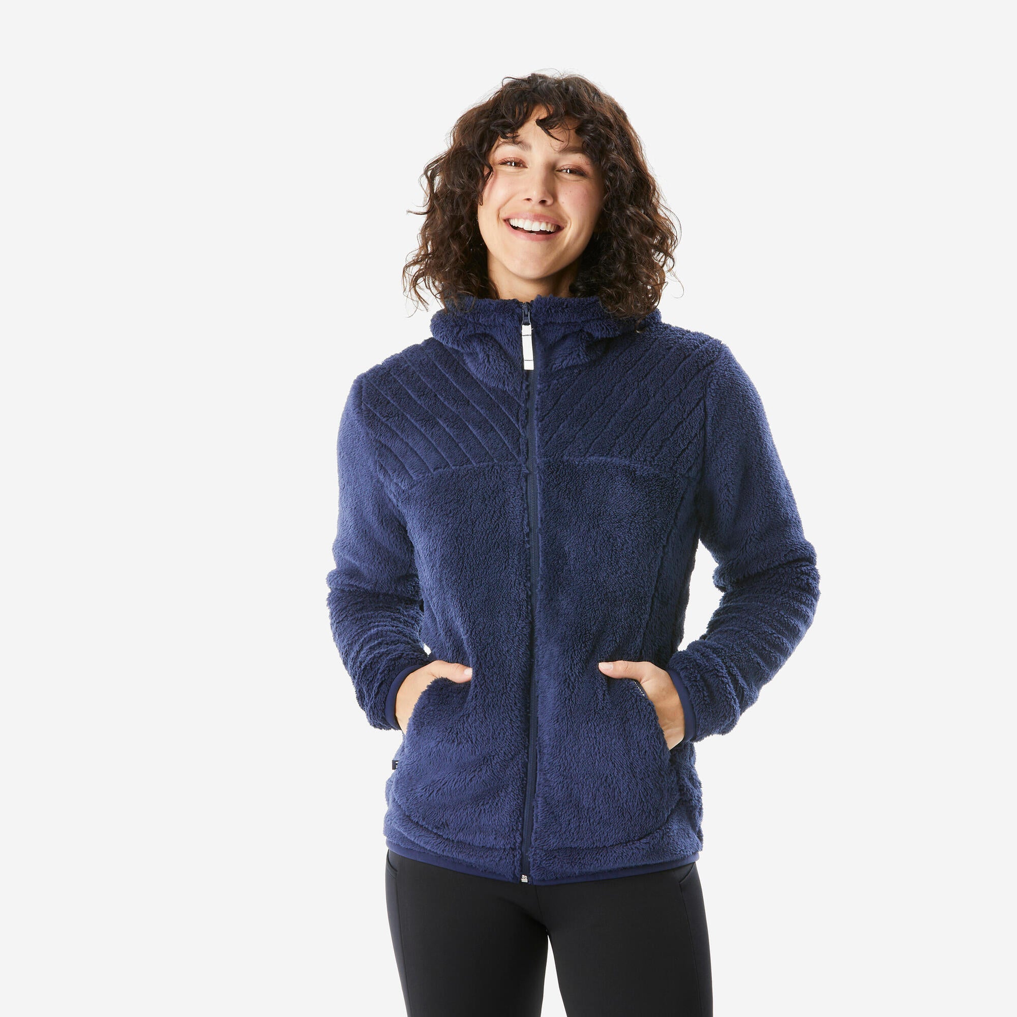 Fleece Jacket Tute Di Pile Decathlon Quechua Women's NH100 U-Warm Hooded Fleece – Decathlon
