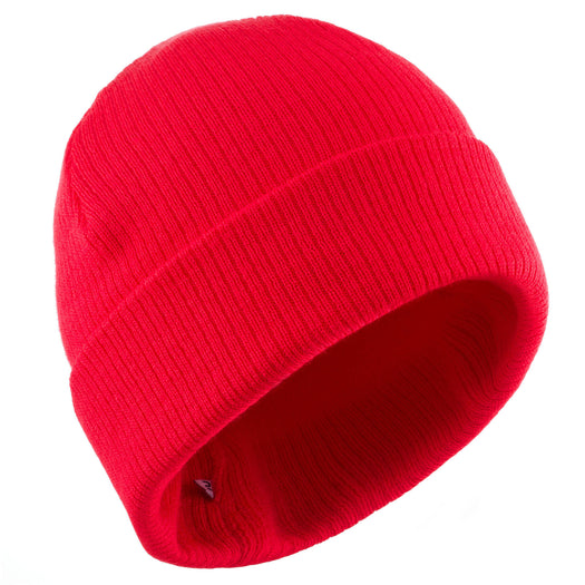 Wedze Fisherman Ski Beanie, fluoresent red Image 5 of 5
