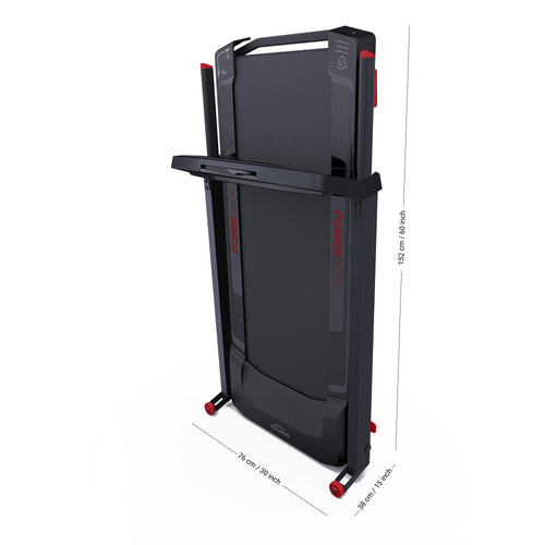A photo of the Run 100 Foldable Compact Fitness Treadmill with Manual Incline in use