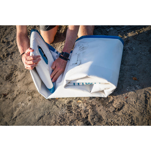 Itiwit Adult Ultra compact Large User >175lb Inflatable Stand Up Paddle, deep petrol blue Image 4 of 5