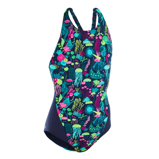 Girls' one-piece swimsuit Kamiye Print - Alg Blue Pink, navy blue Image 3 of 3