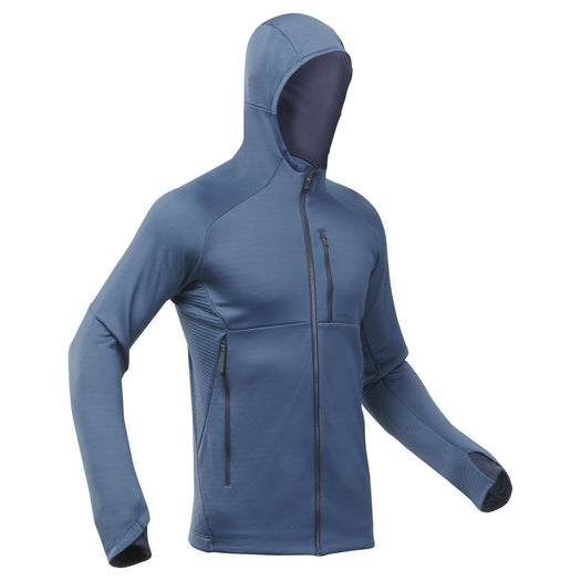 Quechua Men's MH520 Hood Hiking Fleece Jacket, dark blue Image 10 of 10