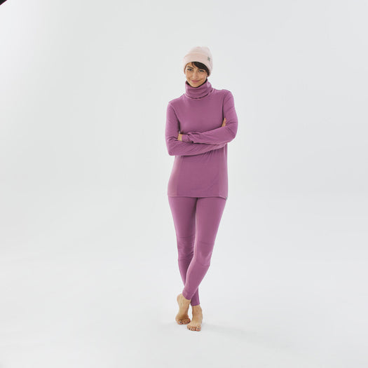 Wedze Women's BL 900 Ski Base Layer Bottoms, purple Image 4 of 4