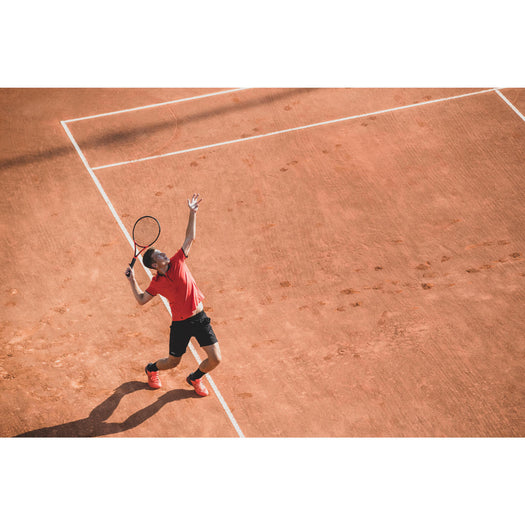 Men's Tennis Short-Sleeved T-Shirt Dry+ - Red, vermilion Image 4 of 5