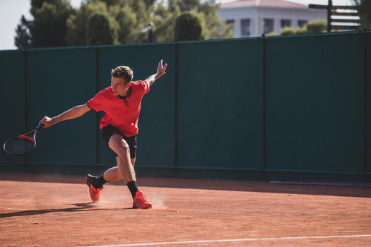Men's Tennis Short-Sleeved T-Shirt Dry+ - Red, vermilion Image 3 of 5