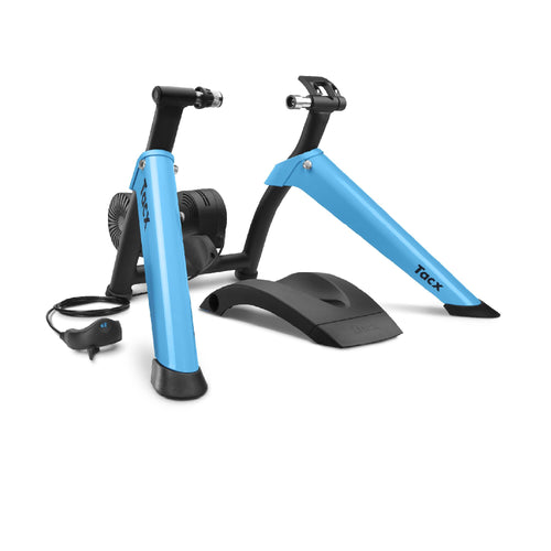 A photo of the Garmin Tacx Boost Bike Trainer in use