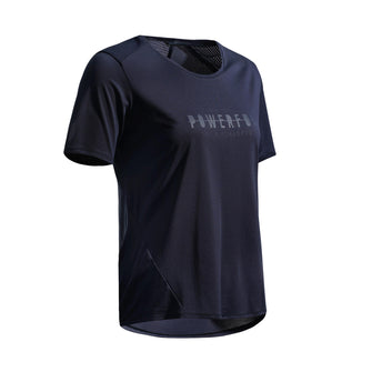 Women's Fitted Fitness Cardio T-Shirt - Dark Blue, Image of
