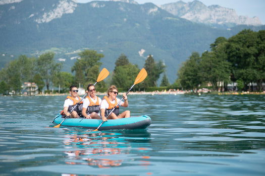 Itiwit X100 Inflatable Recreational Touring Sit-on-top Kayak 1 to 3 person 540lb, blue Image 2 of 5
