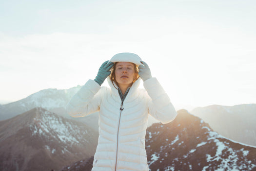 Forclaz Women's MT500 Hooded Down Puffer Jacket, white Image 1 of 5