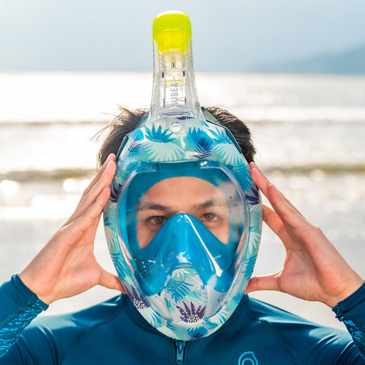 Adult's Easybreath Surface Mask Acoustic Valve - 540 Freetalk Jungle, blue Image 10 of 10