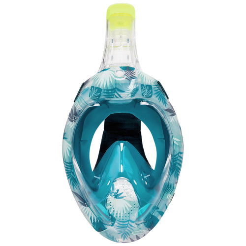 A photo of the Adult's Easybreath Surface Mask Acoustic Valve - 540 Freetalk Jungle in use