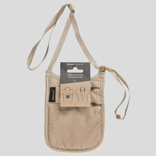 A photo of the Forclaz Travel RFID Pouch in use