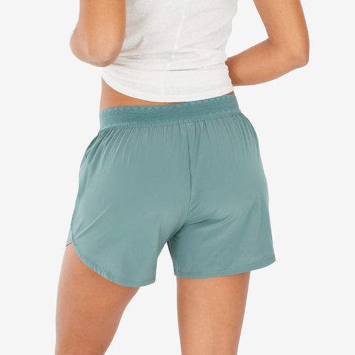 A photo of the Quechua Women's Hiking Skort in use