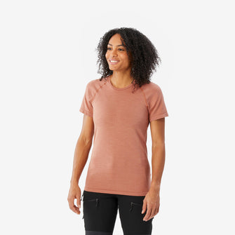 Simond Women's seamless short-sleeved Merino wool Backpacking t-shirt - MT900, Image of