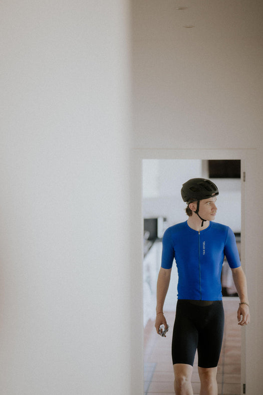 Van Rysel Unisex road cycling short-sleeved summer jersey Racer 2 - Blue, Image 20 of 24
