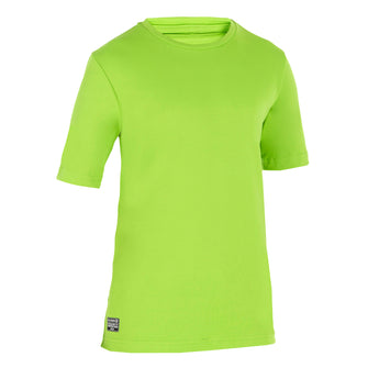 Short Sleeved UV Rash Guard Surfing T-Shirt, Kids', Image of