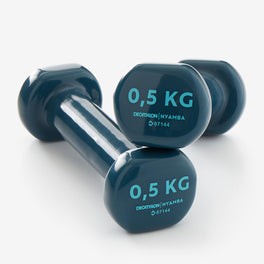 Fitness 0.5 kg Dumbbells Twin-Pack - Navy Blue, Image of