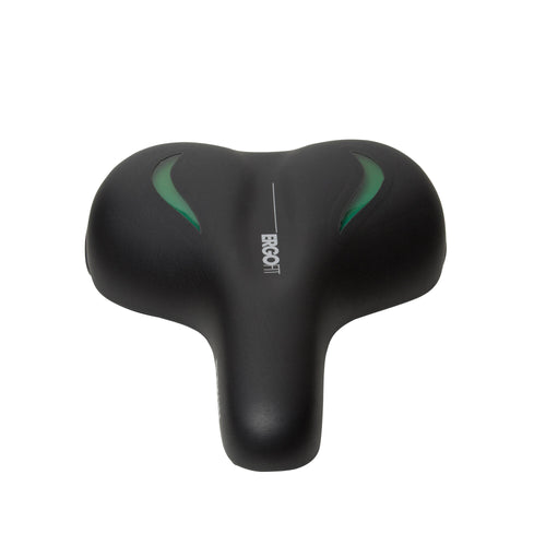 A photo of the Btwin 900 Gel City Bike Saddle in use