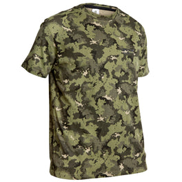 Short-Sleeved Cotton Camouflage Hunting T-Shirt Men's, Image of