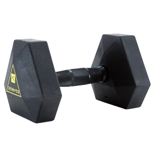 A photo of the Domyos Weight Training Hex Dumbbell 22 lbs in use