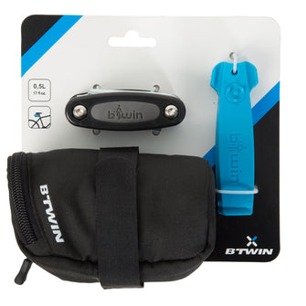 Btwin 100 Bike Repair Kit and 0.5 L Saddle Bag, Image of