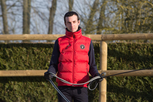 Horse Riding Gilet Paddock Warm, garnet red Image 1 of 4