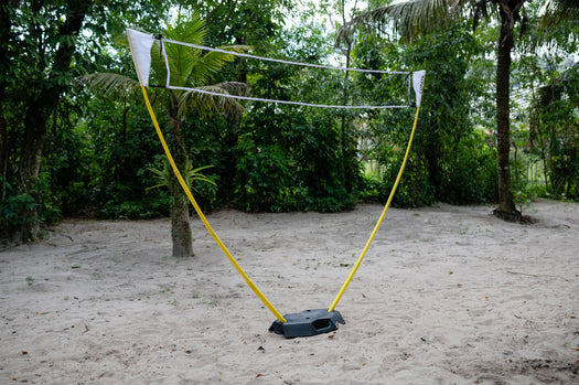 BV100 Beginner Beach Volleyball Set (Net and Posts), sunshine yellow Image 1 of 5