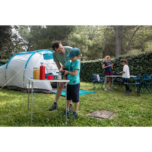 Camping tent with poles - Arpenaz 4.1 - 4 Person - 1 Bedroom, light gray Image 2 of 3