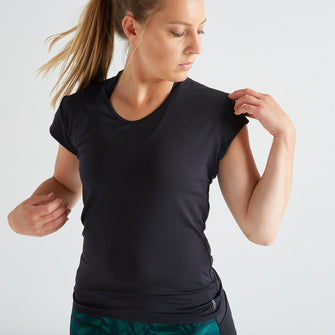 Domyos 100 Cardio Workout T-Shirt Women's, Image of