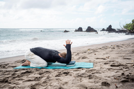 Extra Thick Yoga Mat with Carrying Strap 8 mm, blue Image 5 of 14