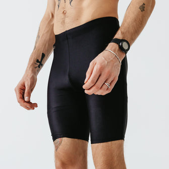 Men's Running Breathable Tight Shorts Dry - black, Image of
