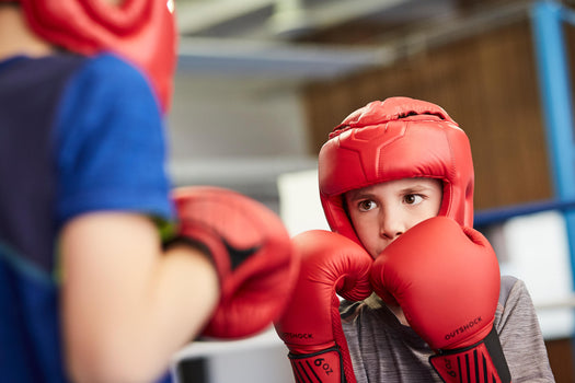 Outshock 100 Beginner Boxing Gloves, cherry red Image 5 of 5