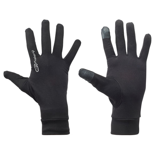 A photo of the Kalenji Running Touch Screen Gloves in use