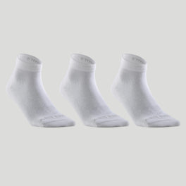 RS 160 Adult Mid-High Sports Socks Tri-Pack - White, Image of