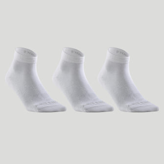 RS 160 Adult Mid-High Sports Socks Tri-Pack - White, Image of