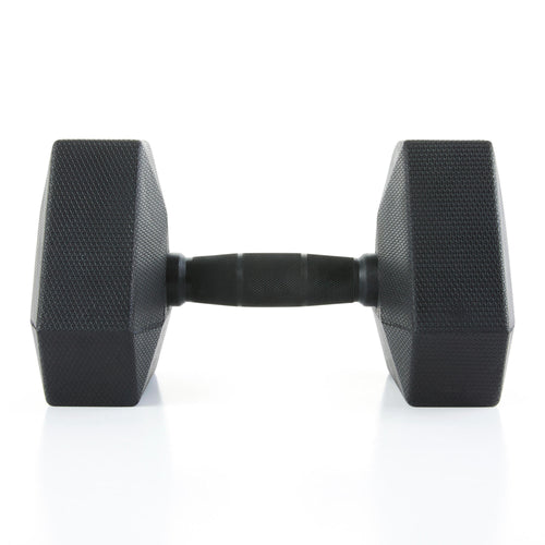 A photo of the Domyos Weight Training Hex Dumbbell 33 lbs in use