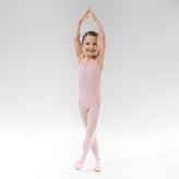 Girls' Mixed Media Ballet Leotard - Light Pink, Image of