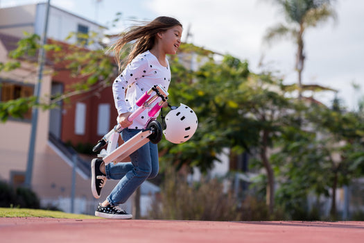 Oxelo MID1 Foldable Scooter Kids 3'6 to 4'9, hydrangea blue Image 5 of 9
