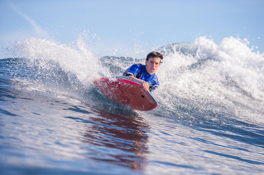 Radbug 900 Bodyboard PerformanceHD Foam Composite Stringer 40' w/ coiler leash, dark blue Image 3 of 4