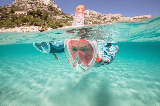 Subea Adult & Teen Easybreath 500 Full Face Surface Snorkeling Mask, deep petrol blue Image 5 of 5