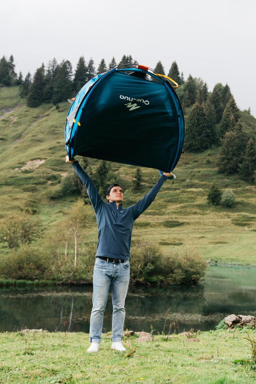 2 Second Camping Tent 2 Person, light petrol blue Image 2 of 5