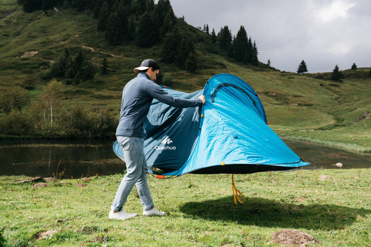 2 Second Camping Tent 2 Person, light petrol blue Image 3 of 5