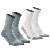 Quechua 50 High-Top Hiking Socks Adults and KIds' 2-Pairs, Image of