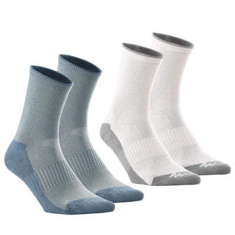 Quechua 50 High-Top Hiking Socks Adults and KIds' 2-Pairs, Image of