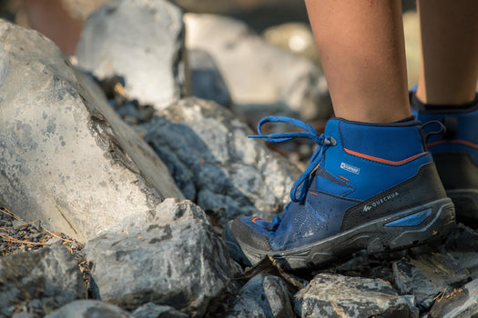MH120 Mid Waterproof Hiking Boots Kids', deep blue Image 2 of 4